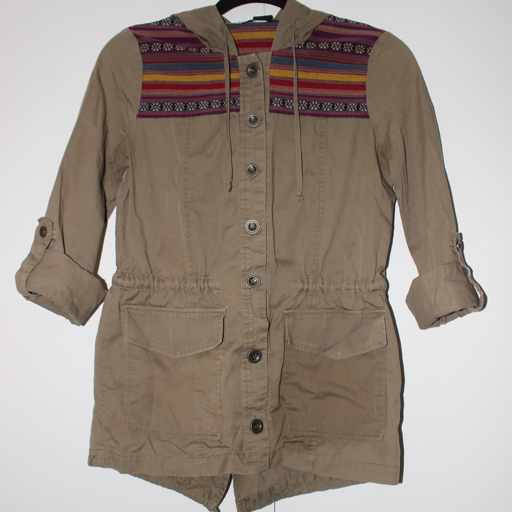 Patterned Hooded Jacket